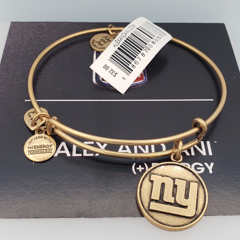 NWT Alex and Ani NY GIANTS bangle rg